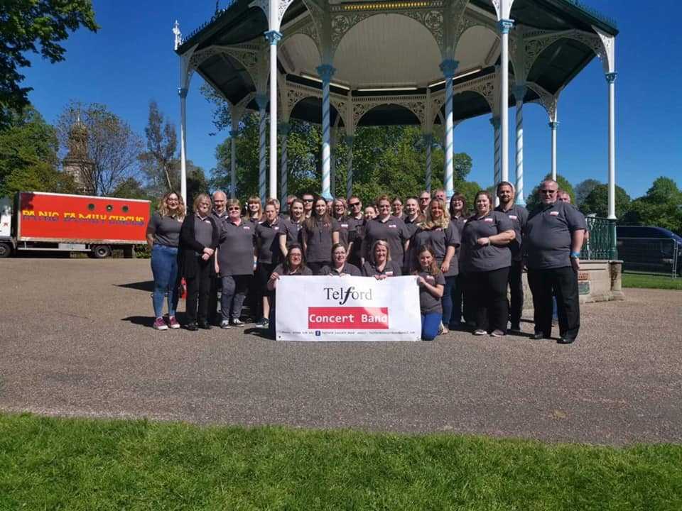 Members of the Telford Concert Band